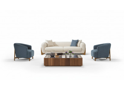 Italienesch Stil Ariichtung Sofa Garnitur Sofa Miwwelen 3+3+1 Sëtz.