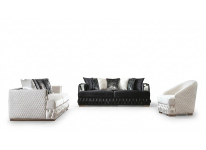 Chesterfield Luxus Canapé-Set Gepolstert Miwwelen 3+3+1 Wunnlandschaft