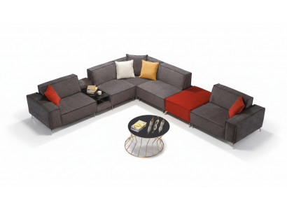Ecksofa Couch Wunnlandschaft Gro Textil Couche Sofa Polster Eckformatioun Nei