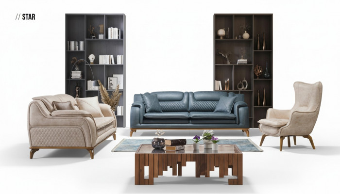 Fautteuil Beige 1 Sëtzer Luxus Wunnzëmmer Klassesch Design Italieneschen