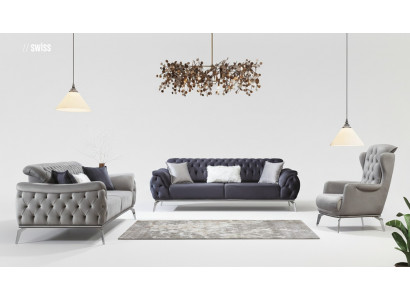 Fausstull 1 Sëtz Wäiss Fausstull Luxus Design Elegant Miwwelen Italieneschen Stil