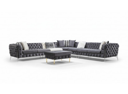 Canapé Eckcanapé Couchage Polster Eckcanapés Couchen Chesterfield Miwwelen