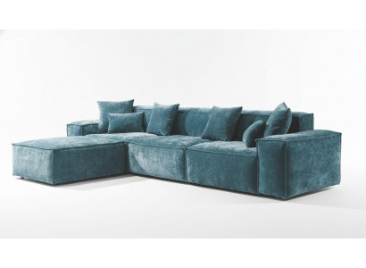 Ecksofa Blo Wunnzëmmer Elegante Wunnecke Design Miwwelen Eckgarnitur
