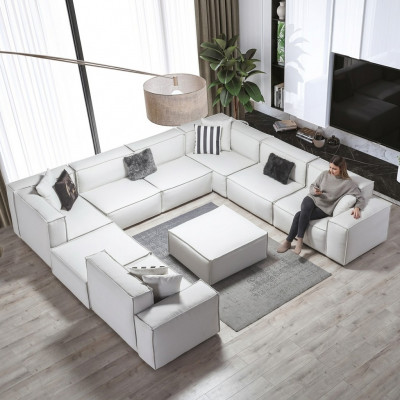 Ecksofa Canapé Polster Ecksofaen Sofa Couchen Wunnzëmmer Miwwelen