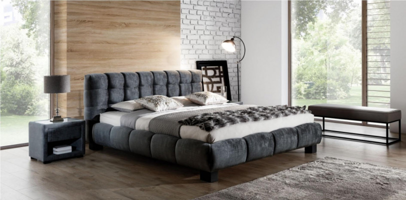 Bett Gro Schlafzimmermiwwel Textildesign 160x200cm Better Samt