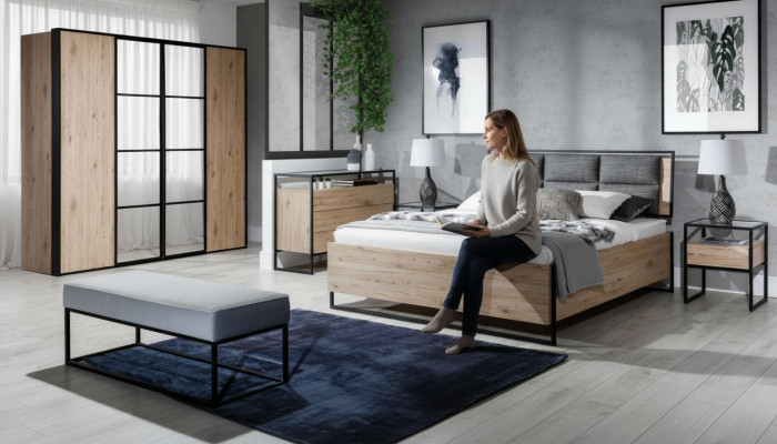 Kleederschaf Braun Holz Miwwelen Design Eleganten Schlofzëmmer Modern Schaf Nei