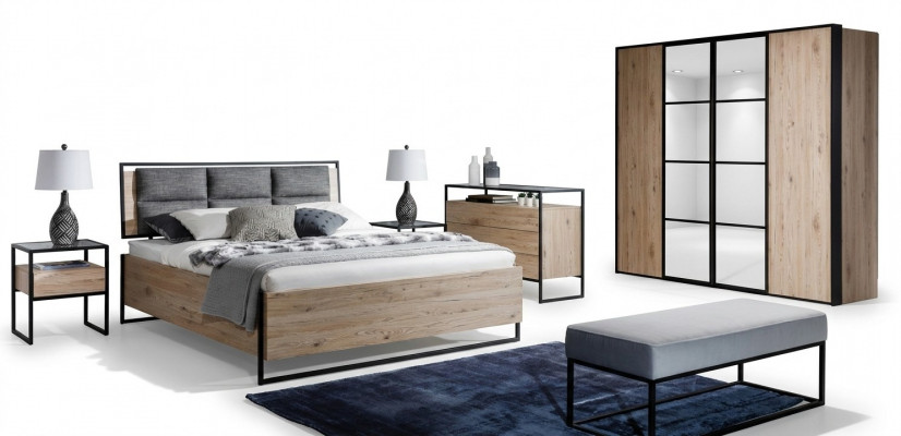 Loft Kommode Brong Holz Miwwelen Design Sideboard 120cm Anrichte Schaf