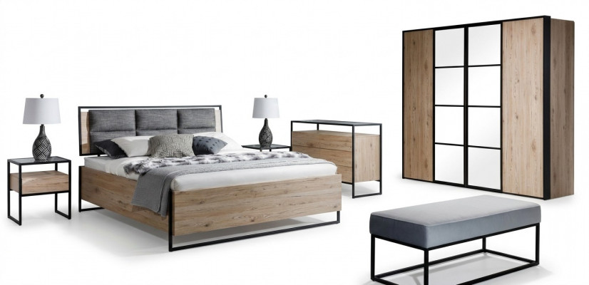 Nuetsdësch Braun Holz Miwwelen Design Schlofzëmmer Miwwelen Art déco Nei