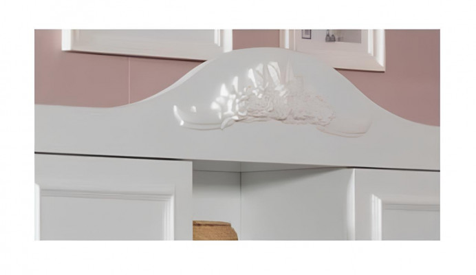 Kannerzëmmer Set Wäiss Elegantes Schreifdësch Design Bicherregal Holzmiwwelen Nei