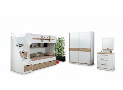 Hochbett Etage Bett Kommode Spigel Schlofkummer Spigel Miwwel Schaf 4tlg.