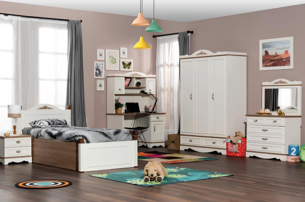 Kleederstang Luxus Klassesch Schaf Schränke Miwwelen Holz Schlofkummer Schief Wäiss