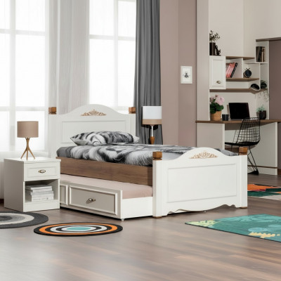 Kannerbett Kannerzëmmer Bett Schlofzëmmer Design Luxus Miwwelen Holz Jugendzëmmer