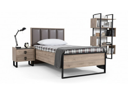 Loft Nuetsdësch Braun Design Modern Bäistelltësch Zëmmerdësch Dëscher Nei