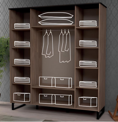 Kleederplaz Braun Jugend Schlofzëmmer Schaf Kannerzëmmer Design Modern Nei