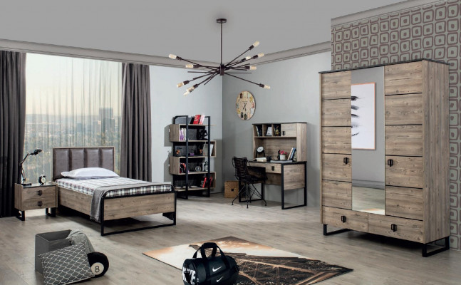 Regal Modern Holz Kannerzëmmer Braun Schaf Miwwel Design Schlofzëmmer Nei
