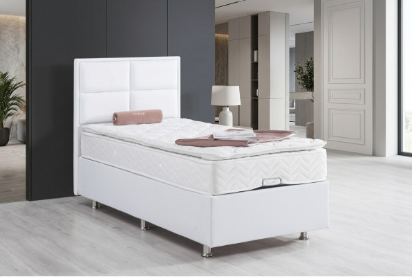 Boxspringbett Eenzelbetter Miwwelen Better 120x200cm mat Matratz Duebel