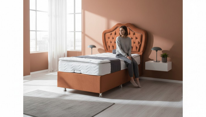 Bett Braun Eenzelbett Boxspring Better Luxus Schlofzëmmer Chesterfield