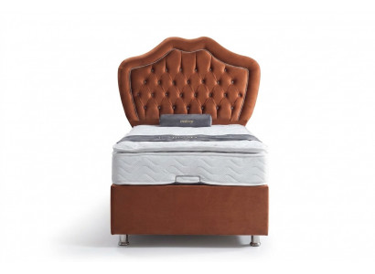 Bett Braun Eenzelbett Boxspring Better Luxus Schlofzëmmer Chesterfield