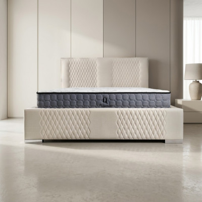 Bett Beige Duebelbett Modern Luxus Bett Matrial Schlofstuff Modern Neien