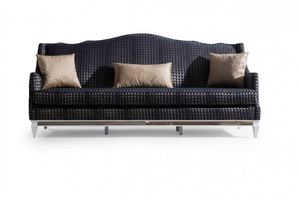 Designer Sofa 3-Sëtz Livingroom Sofas Gro Couchen Luxus Textilstoffen Nei