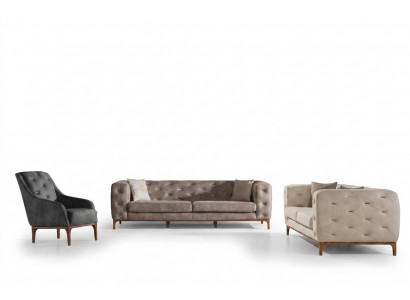 Chesterfield Design Sofa Polster Canapéë Modern Sofa-Suite 3+3+1 Set