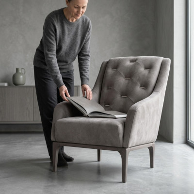 Fauteuil Eenheetsdivan Canapé Lounge 1 Sëtz Fotell Wunnzëmmer Design Miwwelen