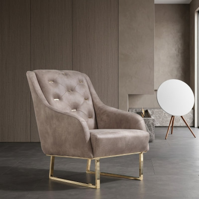 Fauteuil Textil Wunnzëmmer Luxus Design Miwwelen Still Modern Chesterfield