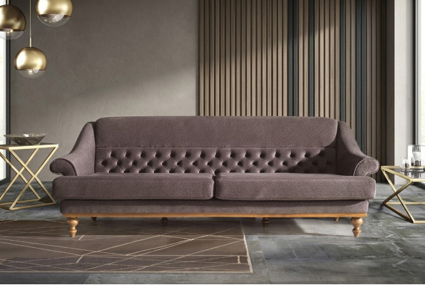 Modern Wohnzimmer Canapé Polsterdivanen Designer 3-Sëtz Textilcanapéen