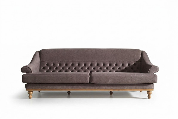 Modern Wohnzimmer Canapé Polsterdivanen Designer 3-Sëtz Textilcanapéen