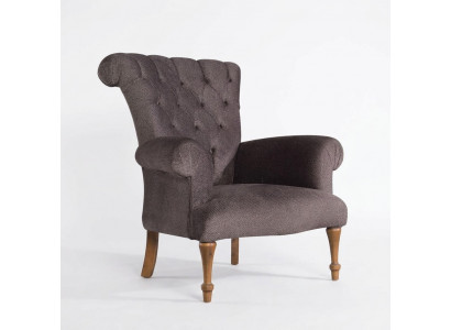 Chesterfield Canapé Sofa Relax Stoff Lounge Luxus Polster Fotell Design Braun