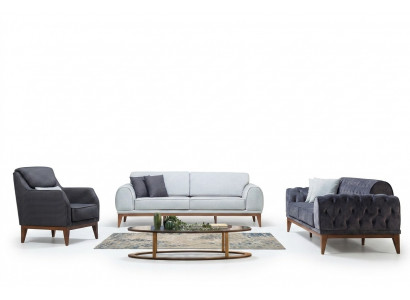 Modern Sofa Garnitur Designer Dräisëtzer Eenzëtzer Luxus 3-er Sesselen