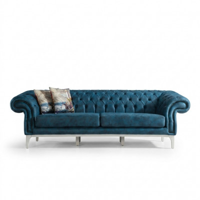 3-Sëtzer Polstersueleg Sofaen, Wunnzëmmer Couchen, Modernen Stil Designer Miwwelen Sofa