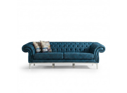 3-Sëtzer Polstersueleg Sofaen, Wunnzëmmer Couchen, Modernen Stil Designer Miwwelen Sofa