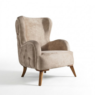 Textilpolster Still Couch Sofa Sëtz Luxus Faarweg Relax Beige Chesterfield Nei