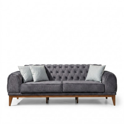 Canapé 3-Sëtzer Canapéen Textil Design Canapé Miwwelen Nei Dräisëtzer Couch Nei