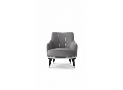 Fauteuil Eenpersoun-Sofa Wunnzëmmer Textilstoff Miwwelen Faarf Gro