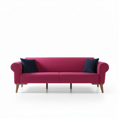 Designer Sofa 3 Sëtzer Grouss Couch Drësëtzer Textil Polster Miwwel