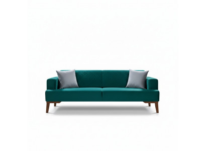 Elegant türkis Sofa dräisëtzeger Couch Stuff Sëtzmiwwelen Samt