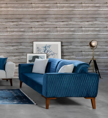 Sofa Garnitur 3+3+1 Plaz Komplett Sofa Sesselen Textil Sofa Set 3 Stéck