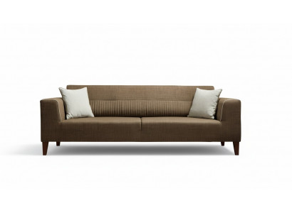 Wunnzëmmer Canapé 3-Sëtzer Couch Dräisëtzer Polster Stoffcanapé Textil