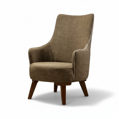 Luxus Modernen Fauteuil 1 Sëtzer Design Wunnzëmmer Polster Holz Miwwelen