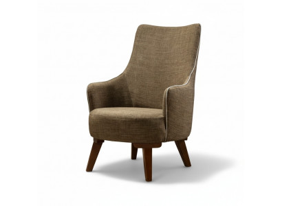 Luxus Modernen Fauteuil 1 Sëtzer Design Wunnzëmmer Polster Holz Miwwelen