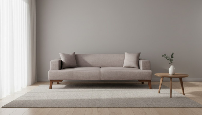 Komplett Sofa Set Wunnzëmmer Garnituren 3-Sëtzer Sofa Polster.