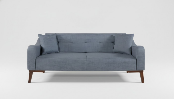 Design Sofa Dräisëtzer Couch 3 Sëtzer Polster Garnitur Sofaen Miwwelen