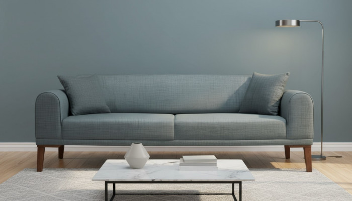 Luxuriéis Modern Sofa 3-Sëtzer Design Sofa Dräisëtzer Polster Holz