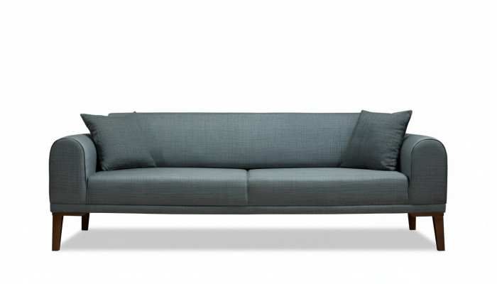 Luxuriéis Modern Sofa 3-Sëtzer Design Sofa Dräisëtzer Polster Holz
