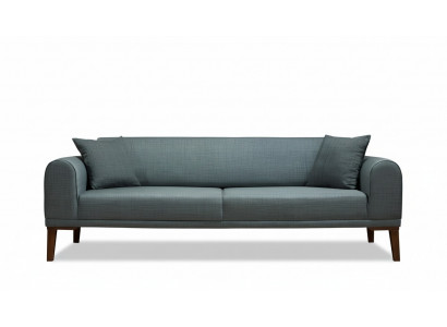 Luxuriéis Modern Sofa 3-Sëtzer Design Sofa Dräisëtzer Polster Holz