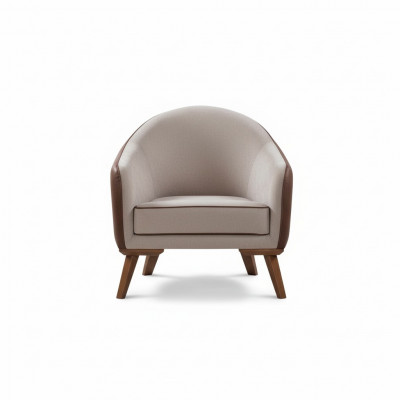 Sëtzfauteuil Eenheetsstil Stoff Wunnzëmmer Lounge Design Miwwel Faarf Gro