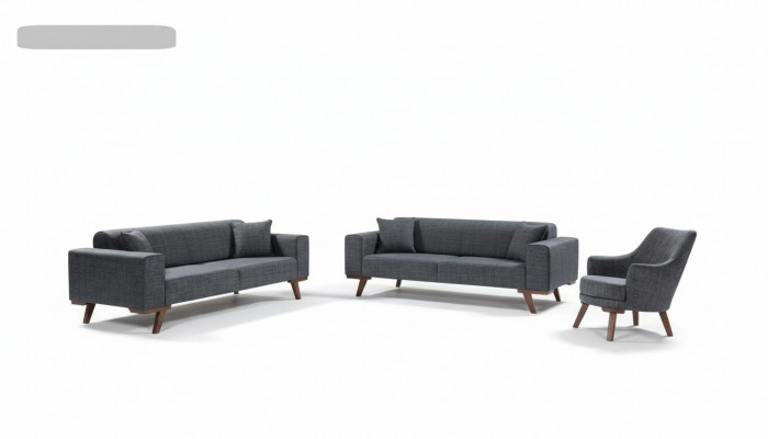 Sofagarnitur 3+3+1 Sëtz Design Sofas Polster Couchen Gro Miwwelen 3tlg