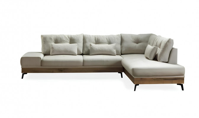 Miwwelen Eckcouch Holz Couch Wunnzëmmer Sofa Couchen Sofae L-Form